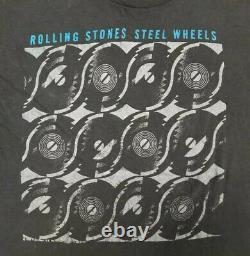 Vintage 1989 Rolling Stones Steel Wheels Tour Single Stitch Band T Shirt/Tee XL