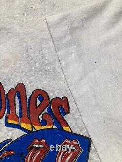 Vintage 1989 Rolling Stones Steel Wheels Tour T Shirt Size Large