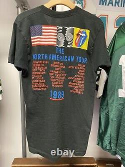 Vintage 1989 Rolling Stones The North American Tour Shirt Sz Large Single Stitch