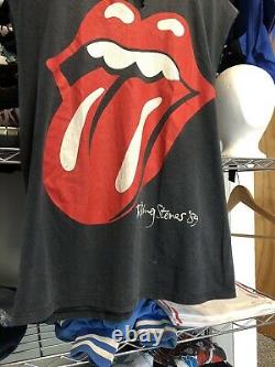 Vintage 1989 Rolling Stones The North American Tour Sz L Super Faded Sleeveless