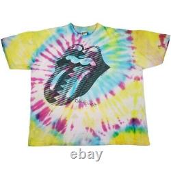 Vintage 1989 Rolling Stones Tour T-shirt tie-dye XL 1980s rock band merch