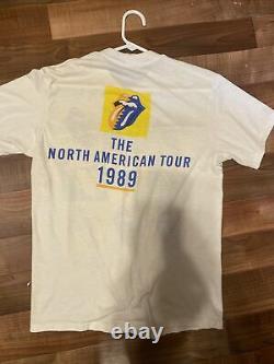 Vintage 1989 THE ROLLING STONES North American Tour Concert 80s T Shirt L