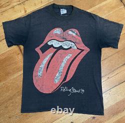Vintage 1989 The Rolling Stones Steel Wheels North American Tour T-Shirt Large