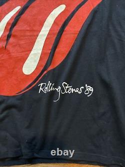 Vintage 1989 The Rolling Stones Steel Wheels North American Tour T-Shirt XL