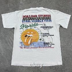 Vintage 1989 The Rolling Stones Steel Wheels Tour Florida T Shirt Size M RARE