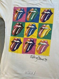 Vintage 1989 rolling stones the north american tour shirt Medium Mens