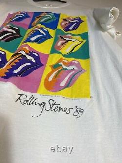 Vintage 1989 rolling stones the north american tour shirt xl fruit of the loom