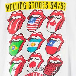 Vintage 1994 1995 Rolling Stones Voodoo Lounge Tour T-Shirt Size XL