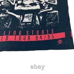 Vintage 1994-1995 Rolling Stones Voodoo Tour AOP Band Tee All Over Print USA 90s
