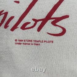 Vintage 1994 Hanes Stone Temple Pilots T-Shirt Single Stitch Men's Size XL Beige