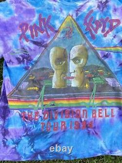 Vintage 1994 Pink Floyd The Division Bell Tour tee XL Rare Beautiful Colors