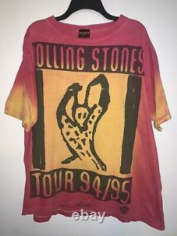 Vintage 1994 ROLLING STONES VOODOO LOUNGE WORLD TOUR t-shirt LARGE / XL JAGGER