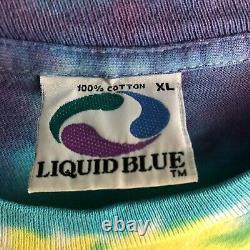 Vintage 1994 Rolling Stones Acid Tie Dye Shirt Liquid Blue USA