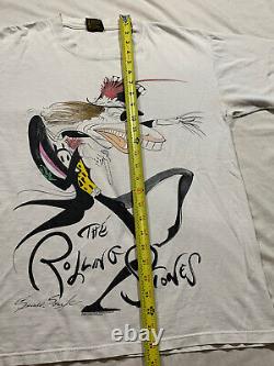 Vintage 1994 Rolling Stones Gerald Scarfe Tshirt Size Large Rare Distressed