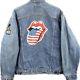 Vintage 1994 Rolling Stones Voodoo Lounge Jean Jacket Denim Large Brockum Rare