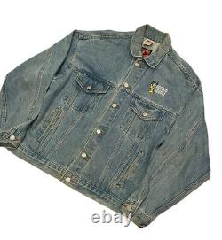 Vintage 1994 Rolling Stones VooDoo Lounge Jean Jacket Denim Medium Brockum Rare