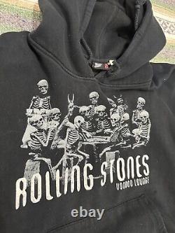 Vintage 1994 Rolling Stones Voodoo Lounge Black Hoodie No Tag Fits Xl-XXl Freeze
