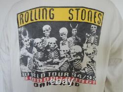 Vintage 1994 Rolling Stones Voodoo Lounge Skeleton Oakland Tour Tee Shirt XL