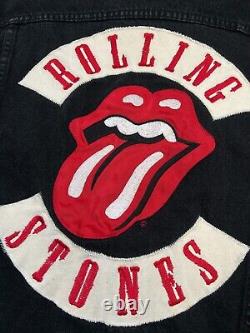 Vintage 1994 Rolling Stones Voodoo Lounge Tour Denim Trucker Jacket Size XL 90s