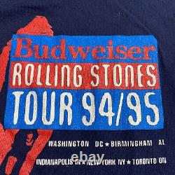 Vintage 1994 Rolling Stones Voodoo Lounge Tour T Blue Double L Brockum tag