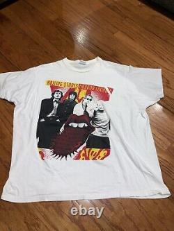 Vintage 1994 Rolling Stones Voodoo Lounge White Rock Band Tee Shirt XL VTG
