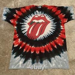 Vintage 1994 The Rolling Stones Tie Dye T Shirt Size XL Band Tour Tee USA
