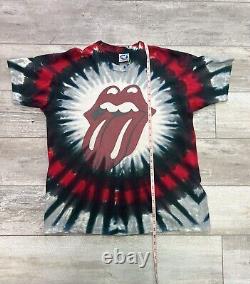 Vintage 1994 The Rolling Stones Tie Dye VooDoo Lounge Tour T-Shirt Size XL