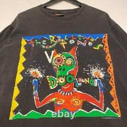 Vintage 1994 The Rolling Stones Voodoo Lounge Black T-shirt Size L Brockum USA