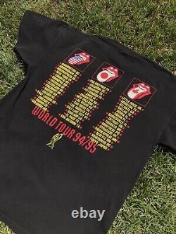 Vintage 1994 The Rolling Stones Voodoo Lounge Tour Band Tee Shirt Size XL