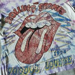 Vintage 1994 The Rolling Stones Voodoo Lounge Tour Tie Dye Concert T-Shirt 90s