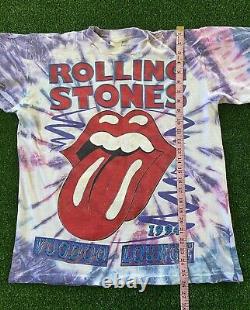Vintage 1994 The Rolling Stones Voodoo Lounge Tour Tie Dye Concert T-Shirt 90s