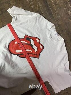 Vintage 1997 Rolling Stones Bridges Of Babylon Tour T-Shirt Mens CL White