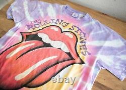 Vintage 1997 The Rolling Stones Bridges to Babylon Tie Dye Concert T Shirt Large