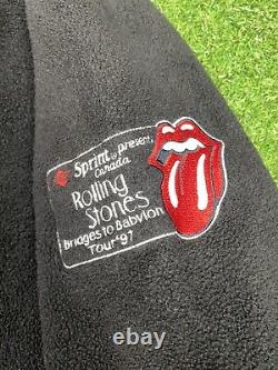 Vintage 1997 The Rolling Stones Bridges to Babylon quarter zip fleece sweater XL