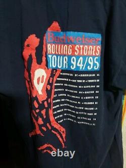 Vintage 2 Rolling Stones Voodoo Lounge 1994/95 Tour Concert T Shirt Sz L