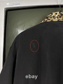 Vintage 2002 The Rolling Stones Dragonfly Button Shirt With Leopard Fur