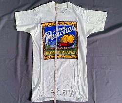 Vintage 70s Peaches Records tapes kiss rolling stones nirvana t shirt 80s 90s