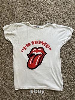 Vintage 70s Rolling Stones Bootleg Shirt Psychedelic Stoner Parody Mick Jagger