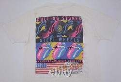 Vintage 80's Rolling Stones Steel Wheels Tour 1989 Men's XL Made In The USA
