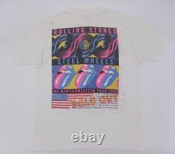 Vintage 80's Rolling Stones Steel Wheels Tour 1989 Men's XL Made In The USA
