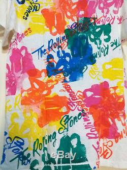 Vintage 80's The Rolling Stones All Over Print Rare T-Shirt Mosquitohead
