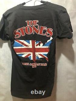 Vintage 80s 1981 THE ROLLING STONES North American Rock Concert Tour T SHIRT -59