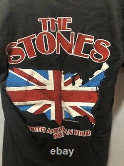 Vintage 80s 1981 THE ROLLING STONES North American Rock Concert Tour T SHIRT -59