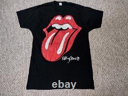 Vintage 80s 1989 Rolling Stones Band Tour Shirt XL Beatles Doors Hendrix AC/DC