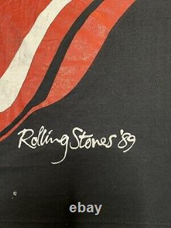Vintage 80s 1989 Rolling Stones The North American Tour Size XL Black T-Shirt