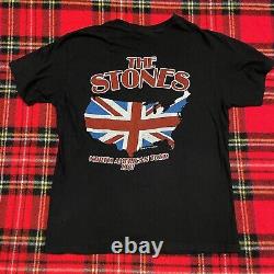 Vintage 80s ROLLING STONES T-Shirt 1981 Tour Size Large Pop Metal Rock Punk Band