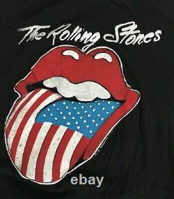 Vintage 80s Rolling Stones Tshirt Size Medium Tasty North American Tour