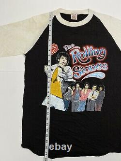 Vintage 80s The Rolling Stones Concert Tour Tattoo You 1981 Raglan Shirt L Rare