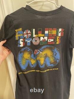 Vintage 80s The Rolling Stones T Shirt World Tour 1981 1982 On Screen Stars
