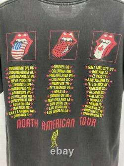 Vintage 90's 94/95 THE ROLLING STONES Voodoo Lounge Tour Band Tee T-Shirt Sz L